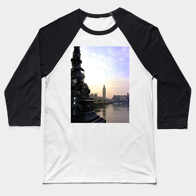 The Thames at Westminster Baseball T-Shirt by BrianPShaw